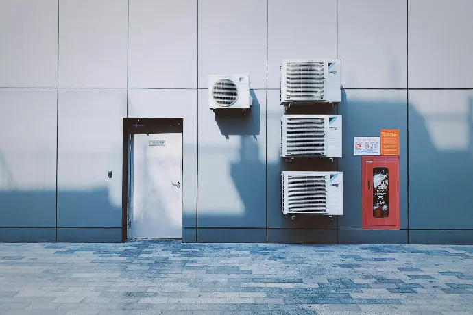 a wall with a few doors